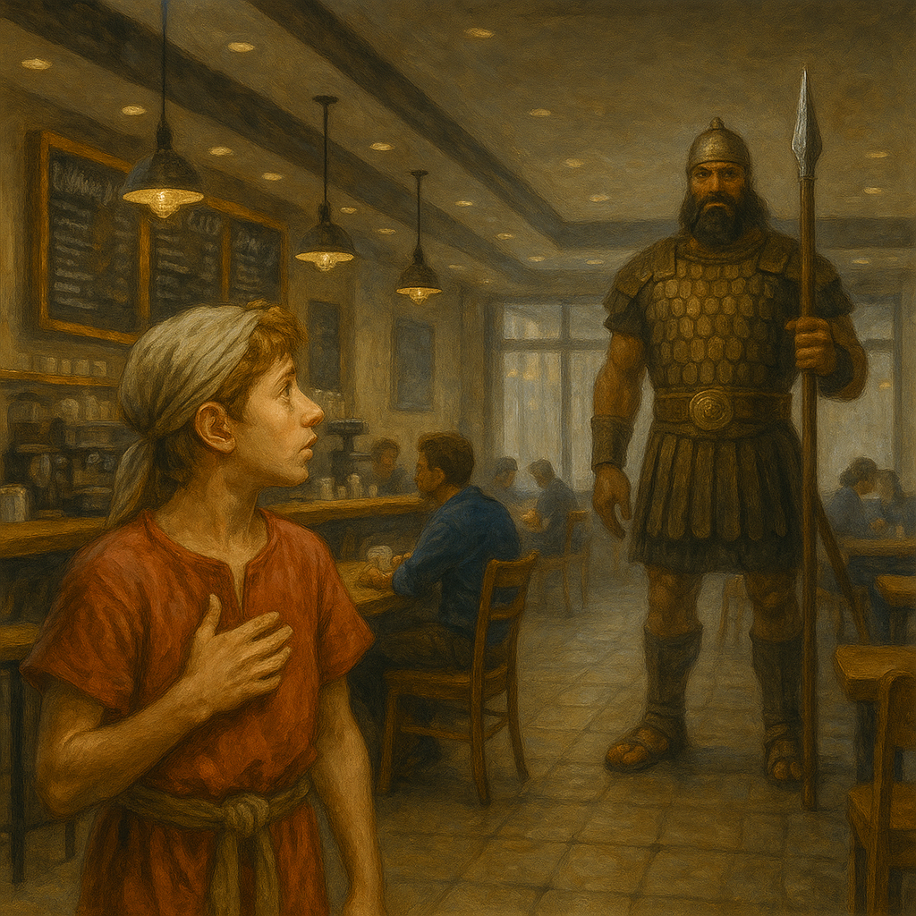 David and Goliath at the coffee shop